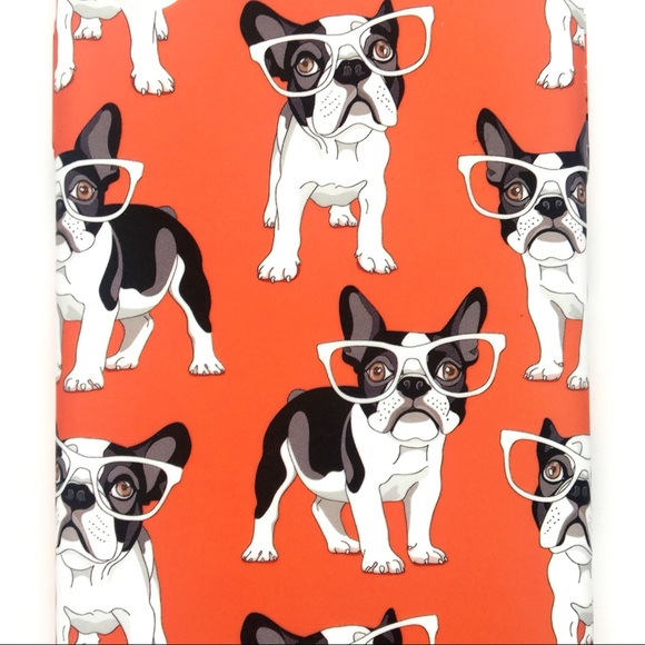 NEW iPhone X Case Red Bulldog Frenchie Glasses - Picture 2 of 5